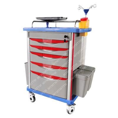 Portable ICU ABS America Style Emergency Stretcher Trolley Crash Cart