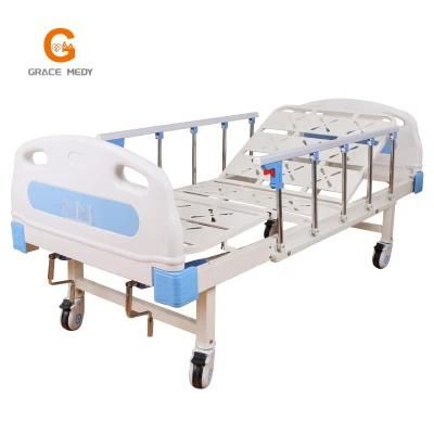 B04-2 Manual Two Function/ 2 Crank Hospital Bed/ Stainless Steel Guardrail for Patient