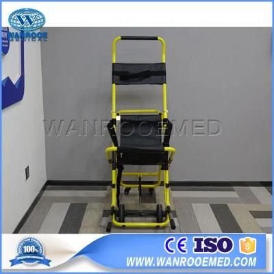 Ea-6g Medical Aluminum Alloy Evacuation Manual Folding Portable Stair Climbing Wheel Chair