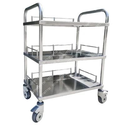 2021 China Made Medical Stainless Steel Trolley Hospital Food Trolley