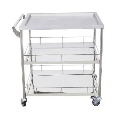 China Supplier Medical Emergency Trolley Medical Dressing Cart