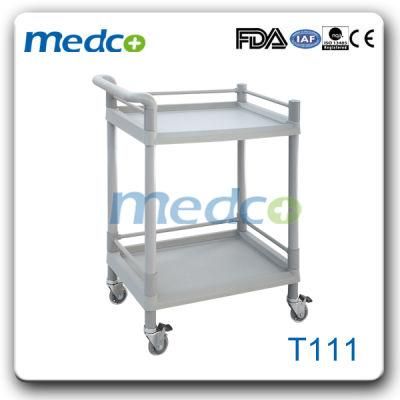 Ce ISO Medical Plastic Treatment Trolley Operation Room Trolley Cart