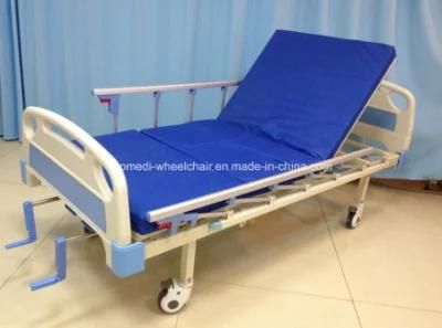 Medical Health Care Product Two Function Manual Hospital Bed for Home and Hospital