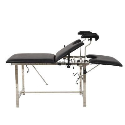 Mt Medical Full Stainless Steel Three Part Obstetric Bed Manual Delivery Operating Table