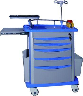 Mn-Ec001 ABS Patient Emergency Cart Hospital Furniture Clinic Medication Trolley