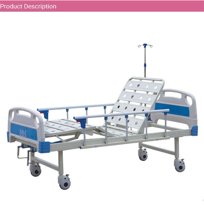 with CE Approved Multi-Functional Manual Medical Home Nursing Bed for Hospital