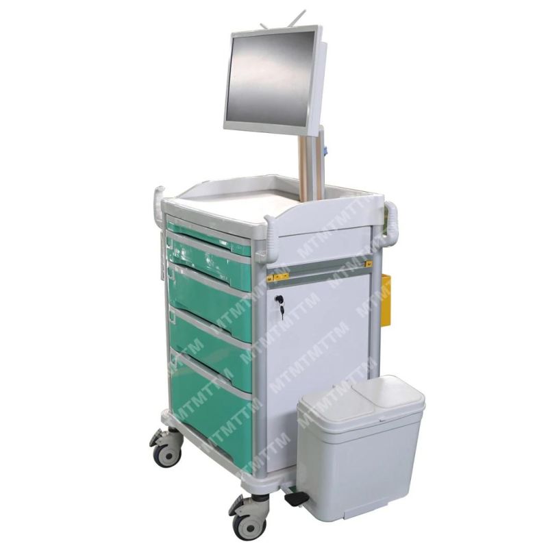 Hospital Mobile Medical Computer Laptop Workstation Trolley Cart