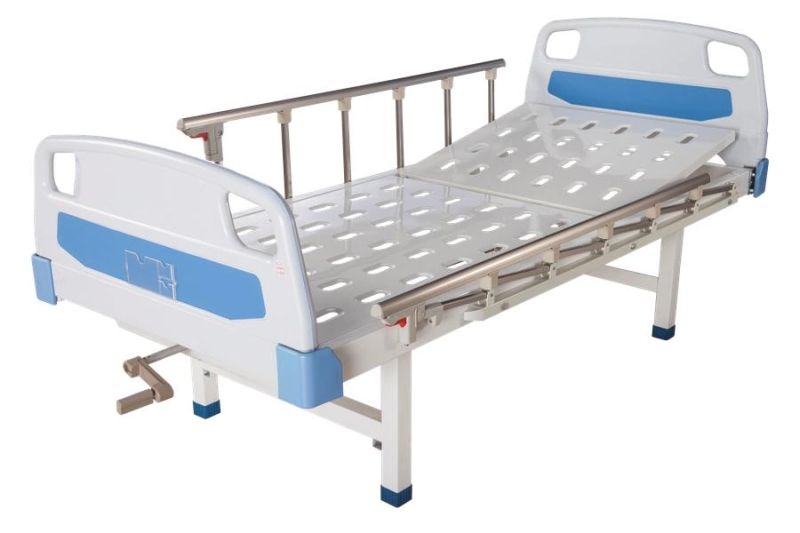 Hospital Equipment Factory Cheap Single Crank Hospital Bed Manual Patient Nursing Bed