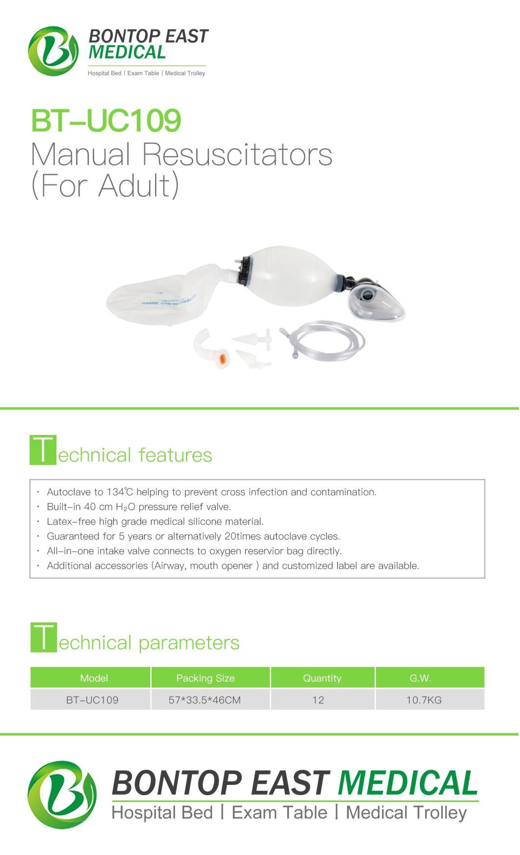 High Quality Portable Adult Pediatric Infant Medical PVC Manual Resuscitator