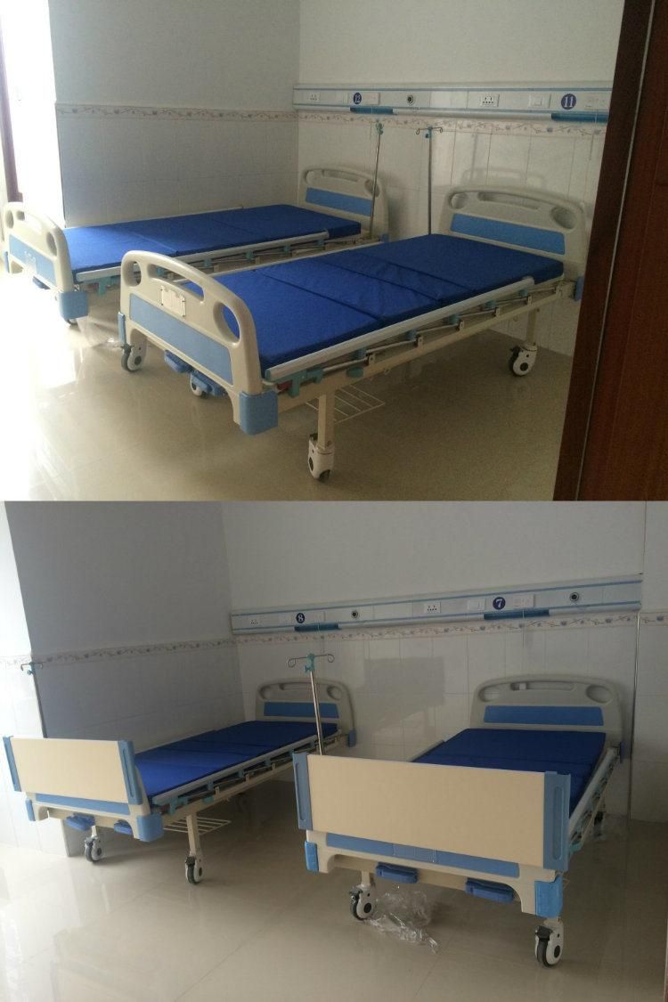Hospital Equipment Steel Heavy Load Capacity 2 Function Manual Home Care Hospital Bed with Ce ISO FDA