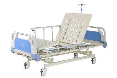 Manual and Electric Hospital Beds with 2/3/5 Functions Foldable Cranks American Motor Remotely Control, Factory Price
