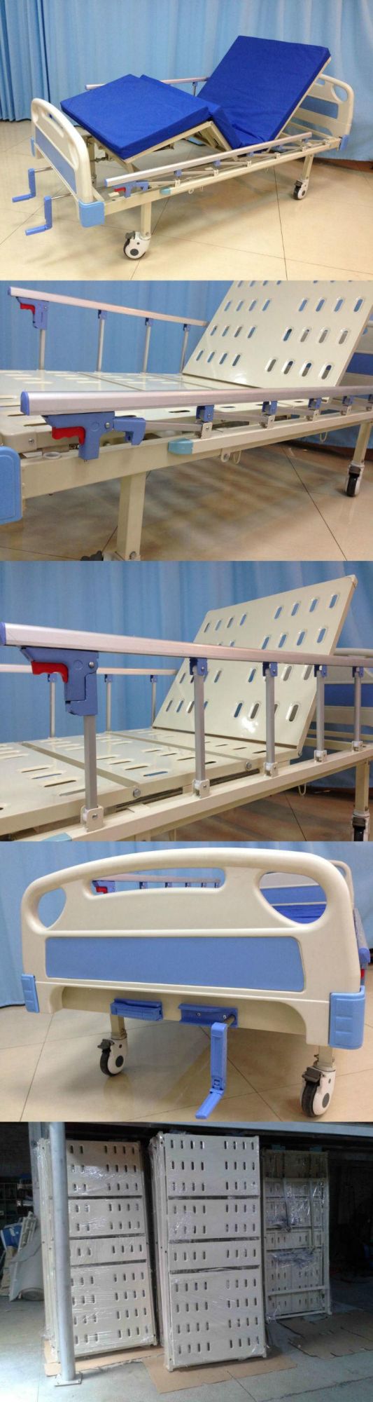 Medical Health Care Product Two Function Manual Hospital Bed for Home and Hospital