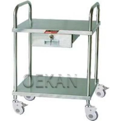 Hospital Emergency Equipment Trolley Clinical Treatment Trolley with Drawer
