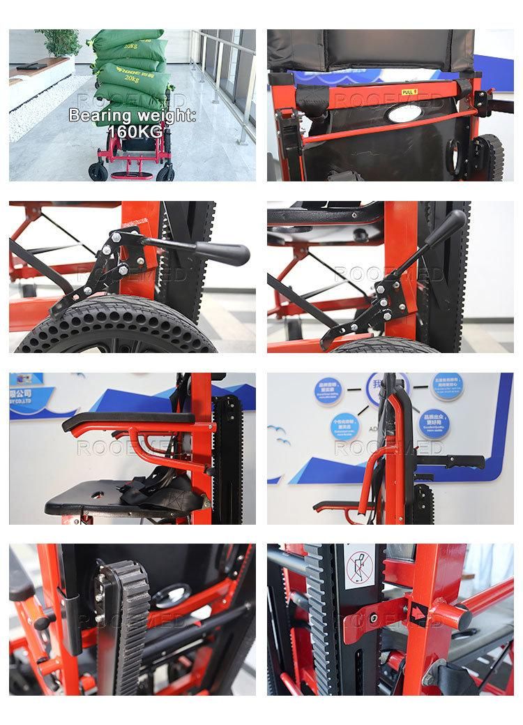 Ea-6fpn Plus Folding Medical Equipment Emergency Adjustable Evacuation Stretcher Chair