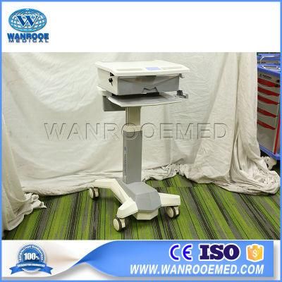 Hospital ABS Laptop Movable Adjustable Height Computer Stand Workstation Cart