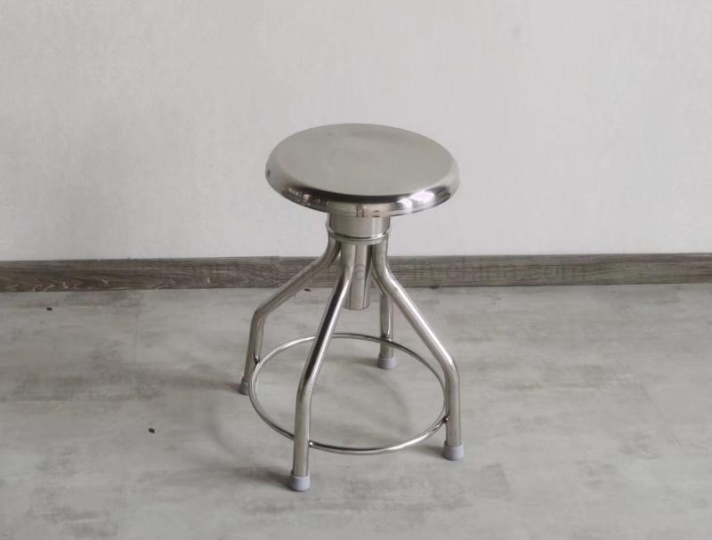 Mn-SUS021 Hospital Clinic Height Adjustable Stainless Steel Medical Doctor Stool