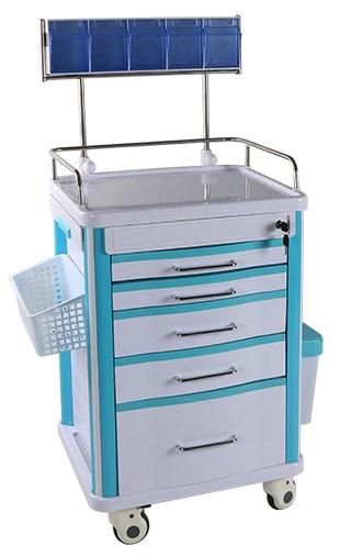 Have Single Bin Container Anesthesia Trolley Cart ABS Trollery Mst-At625