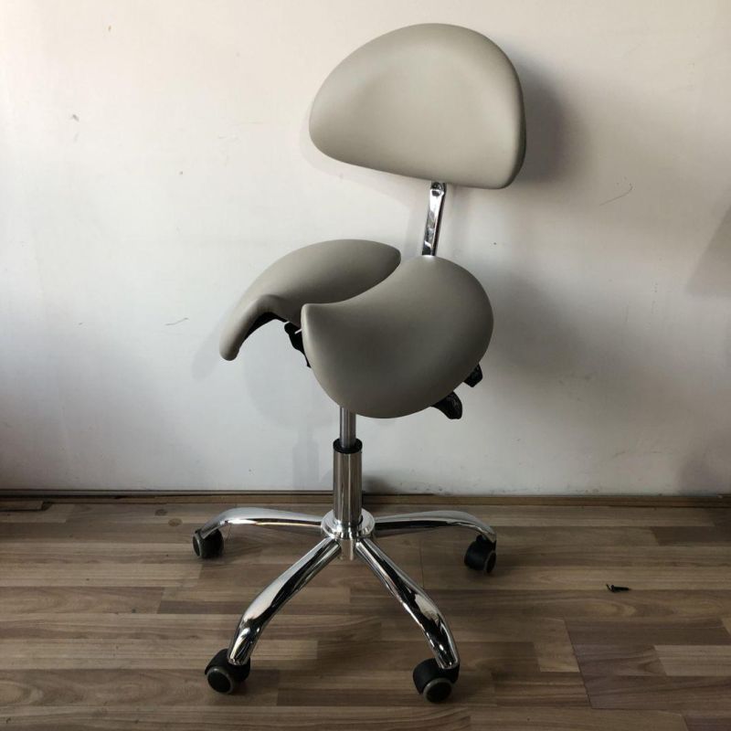 Ergonomic Split Saddle Seats Hospital Medical Stool Dental Assistant Chair