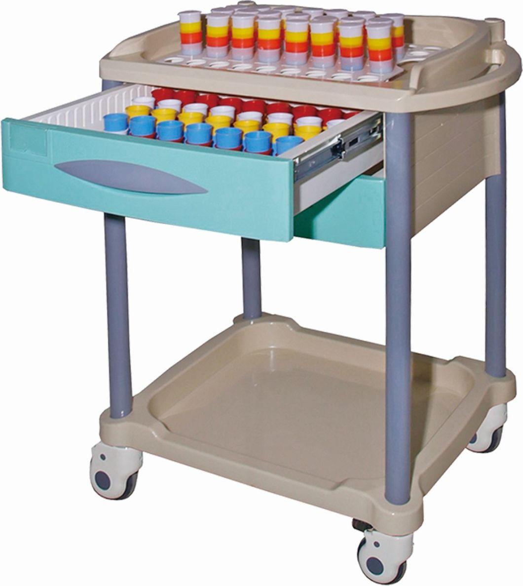 Colorful Manufacturer Size OEM ABS Medical Nursing Cart Mobile Drug Medication Changing Patient Nursing Medicine Trolley/Cart