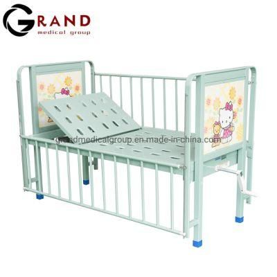 Medical Equipment Hospital Jet Molding Steel Single Shake Child Bed Pediatric Hospital Bed