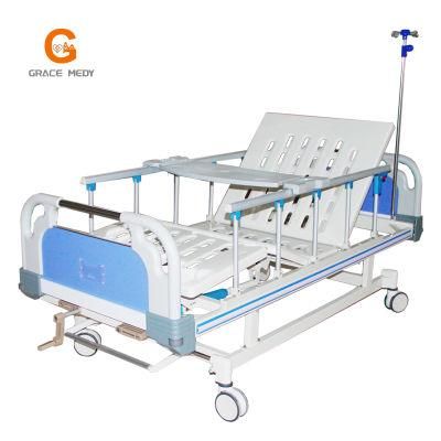 Medical Equipment Manual 2 Function ICU Hospital Bed with Two Cranks