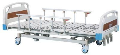 Shuaner Three-Function Manual Medical Bed Crank Clinic Hospital Bed