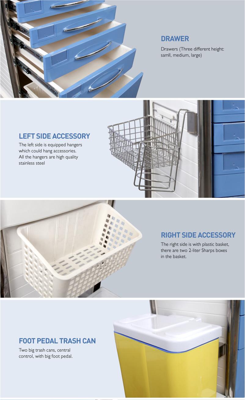 Skr-At620 ABS Emergency Treatment Trolley