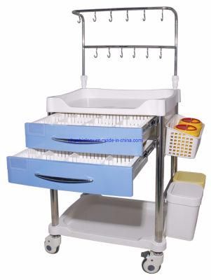 Hospital Medical Crash Cart Nursing Infusion Trolley Emergency Crash Cart