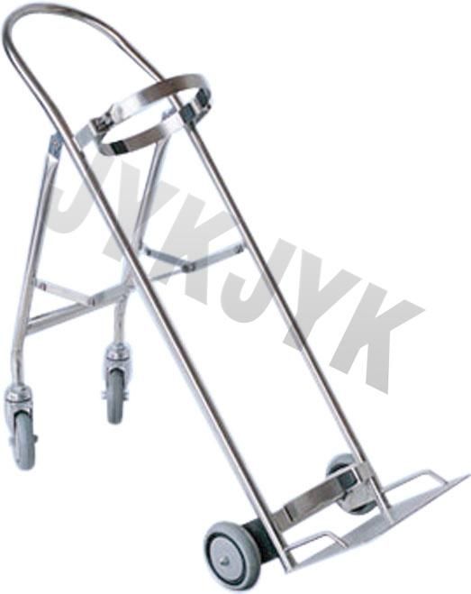 Stainless Steel Medical Trolley for Oxygen Cylinder Trammer in Hospital