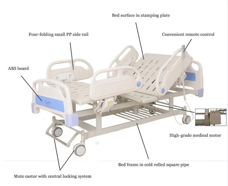 Wholesale Motorized Adjusted Electric Adjusted Homecare Hospital Bed Adjustable Medical Nursing Bed Factory Price