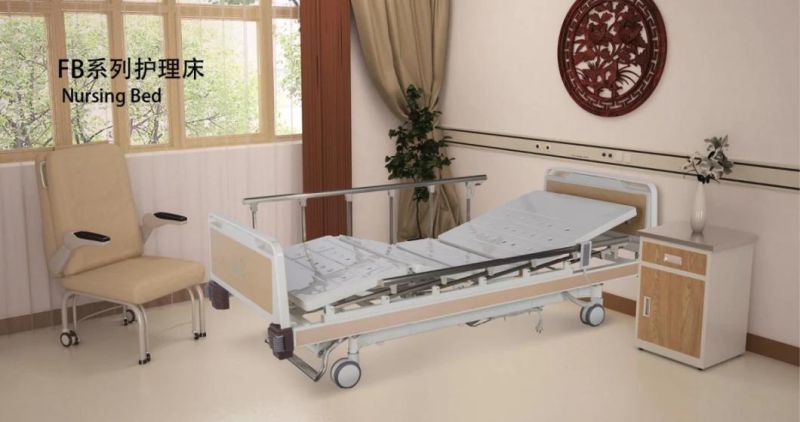 High Quality Manual Adjustable Two Function Hospital Patient Bed Double Shake Nursing Care Bed