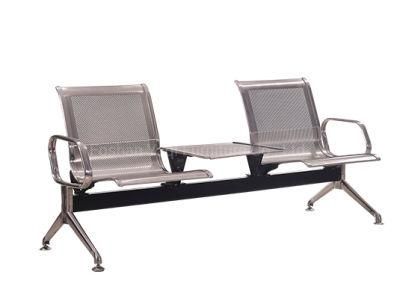 Stainless Steel Waiting Chair, Public Chair with Tea Table (YA-80)