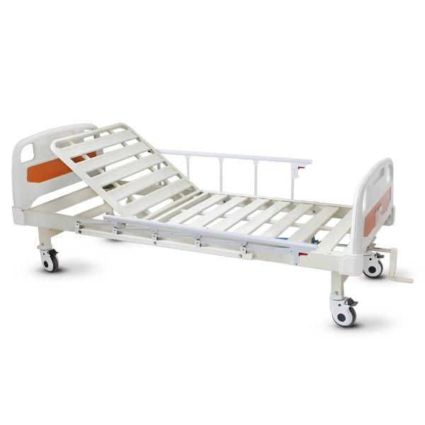 One Crank Manual Hospital Bed Fixed One Position Medical Bed
