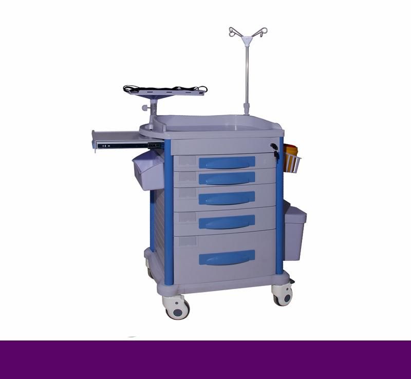 Hot Sale Hospital Cheap Crash Cart Emergency Trolley