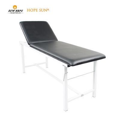 HS5240G Steel Two 2 Sections Fixed Height Physiotherapy Treatment Table with Paper Roll Holder for Clinic Room Use