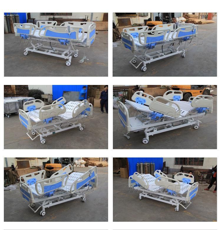 Medical ICU 5 Function Electric Adjustable Nursing Hospital Patient Bed