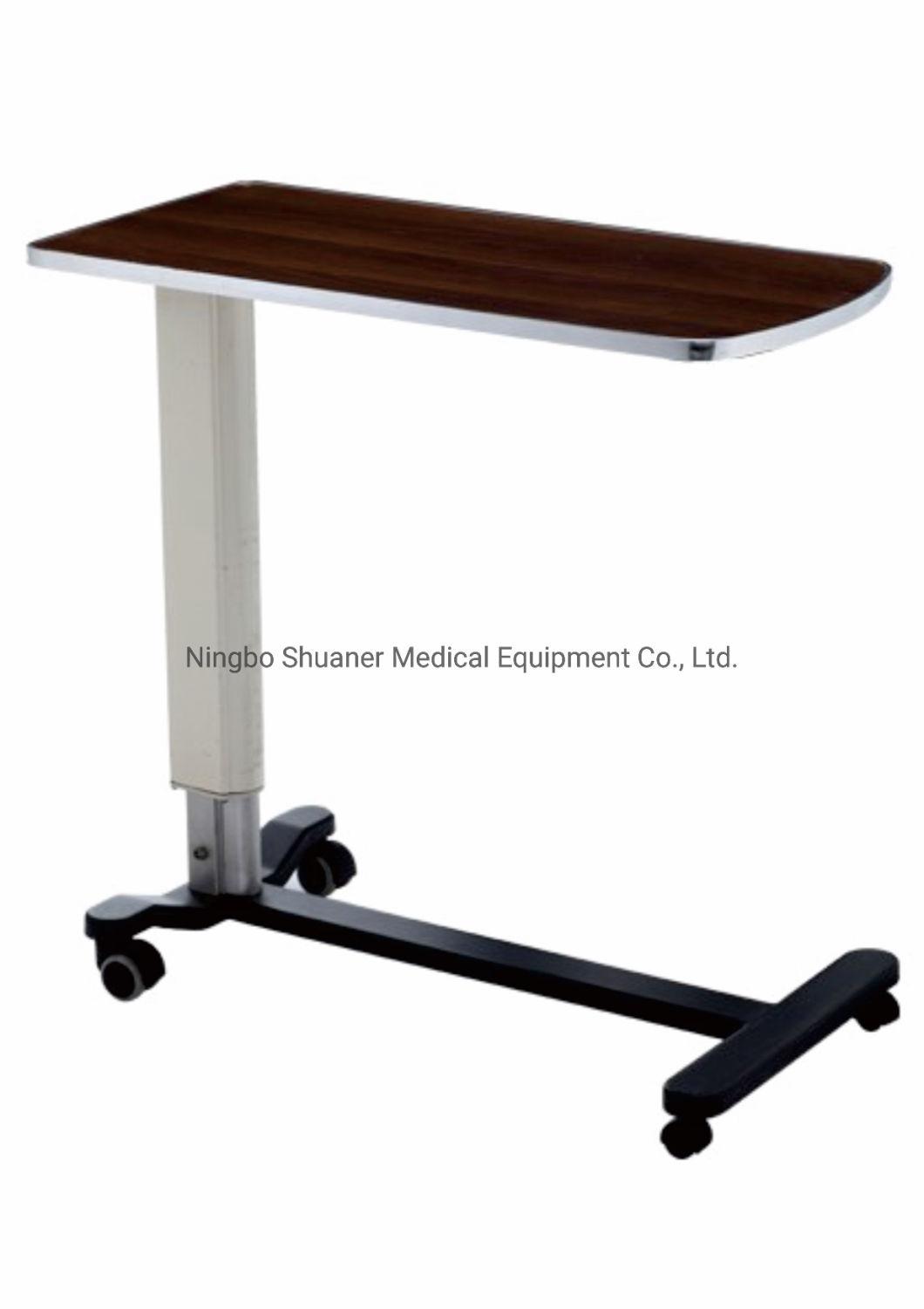 Medical Equipment Height Adjustable Hospital Products Overbed Table for Dining (SAE-PJ03A-03b)