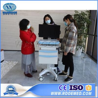 Bwt-001n1 Medical Crash Emergency ABS Moving Workstation Computer Trolley