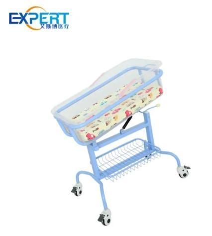 Stainless Steel Clinic Baby Cart Neonatal Hospital Bed Baby Cot