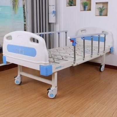 Economic Non-Function Plain Hospital Bed with Brake Casters