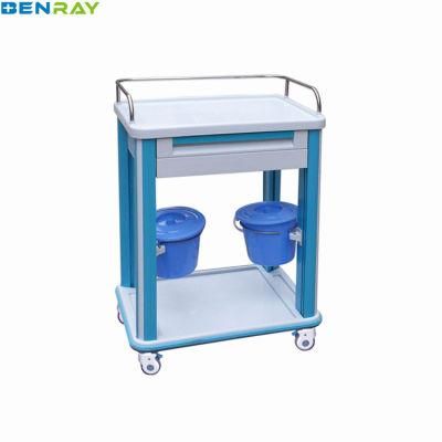304 Stainless Steel Medical Equipment Crash Cart ABS Clinical Trolley