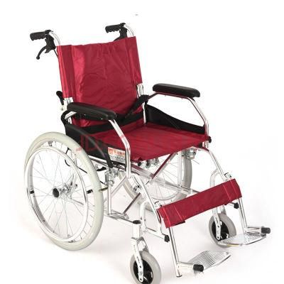 Quality Assurance Hospital Furniture Medical Equipment Aluminum Foldable Manual Wheelchair