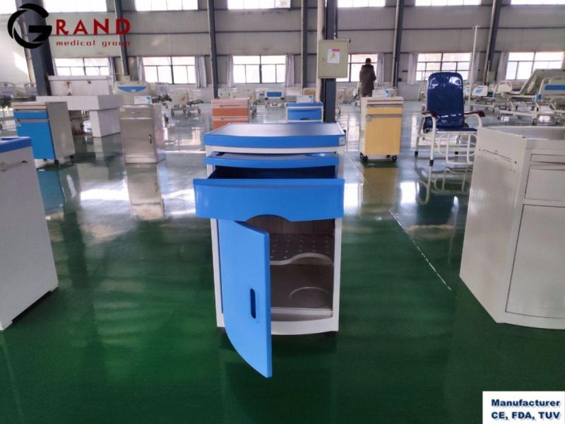 Wholesale Hospital Furniture C8 Modern ABS Bedsiade Cabinet/Table with Drawers