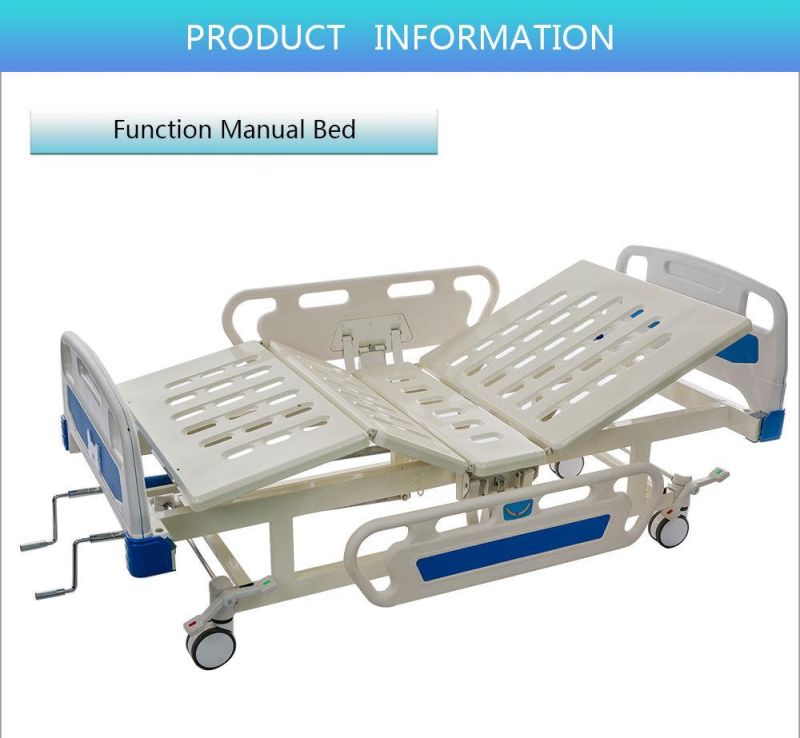 Bc02-3 Manufacturer Mute Castors Manual 2 Function Foldable Hospital Bed