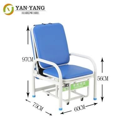 Factory Manufacturing Furniture Hardware Metal Manual Foldable Medical Escort Bed