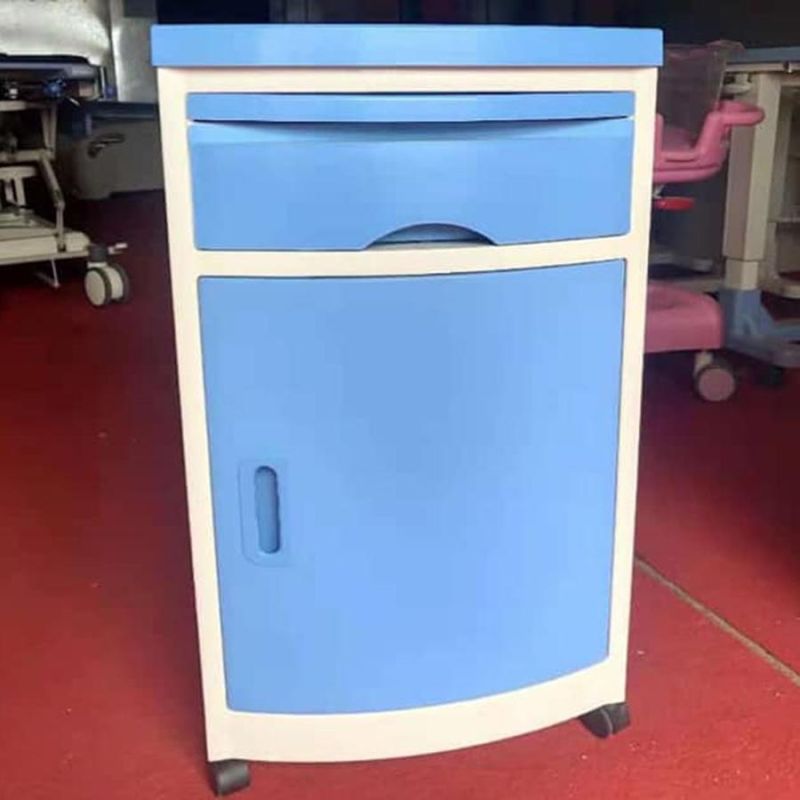 Wholesale Cheap ABS Bedside Cabinet Medical Cabinet Hospital Bed Table with Drawer Medical Cabinet