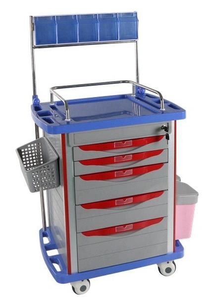 ABS Hospital Medical Mobile Emergency Trolley (PW-703)