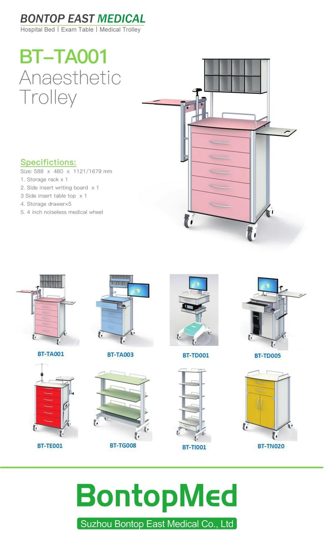 OEM High Quality Hospital Anaesthetic Trolley with 5 Drawers