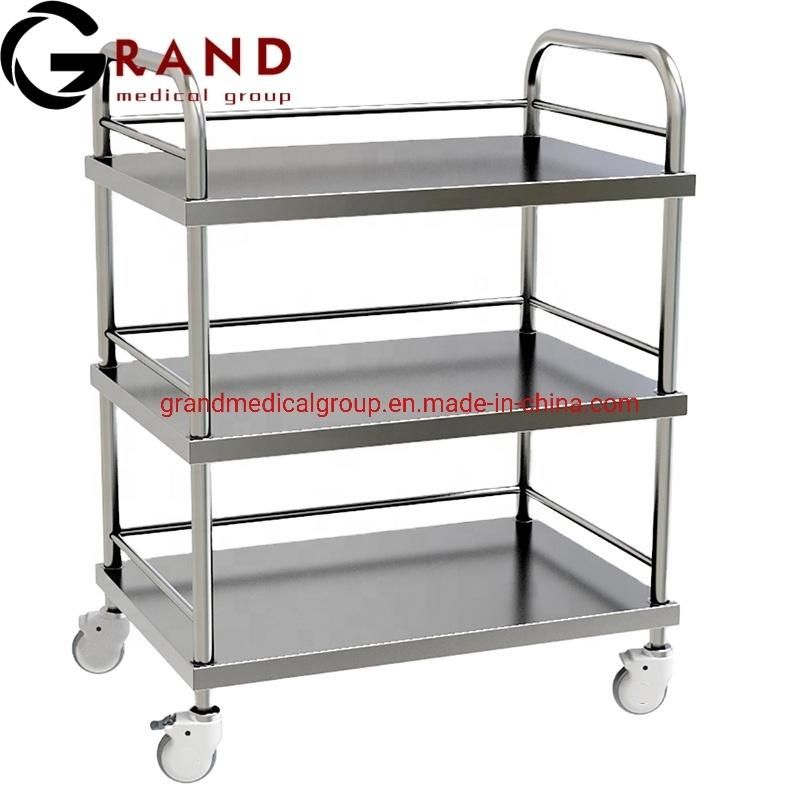 Stainless Steel Hospital Medical Instrument Trolley