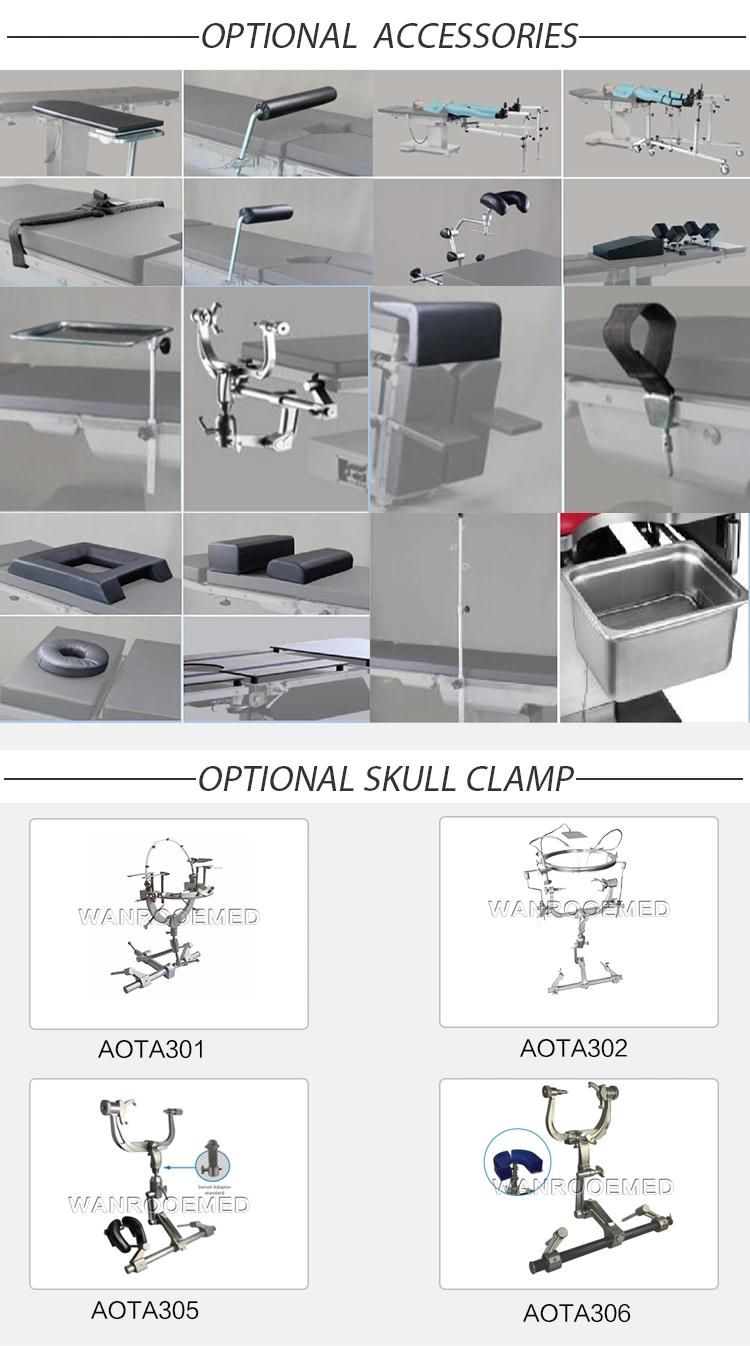 Aot100 Hospital Medical Electric Hydraulic Neurosurgery Surgical Operating Table